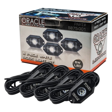 Oracle Lighting LED White 12 Volt DC 6 Watt Each 600 Lumens Each 4 Piece With Eight Mounting Gaskets 5875-001